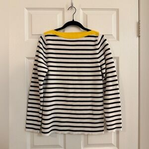 Vintage Lauren Ralph Lauren Black/White Striped Long Sleeve Top - Women's XL